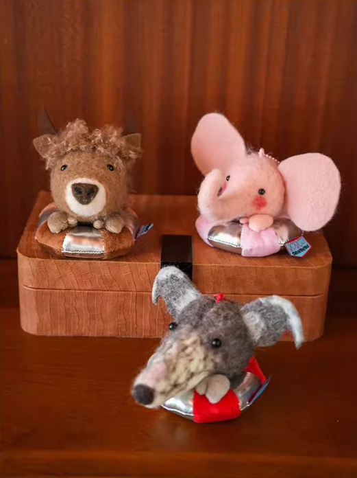 Elephant Backpack Charm Cute Bag Pendant Decorative Plush Keychain