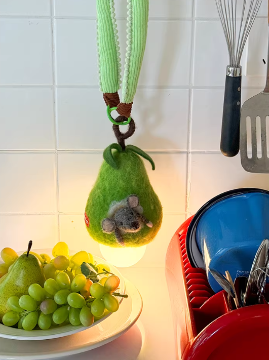 Greedy Mouse Felt Hanging Night Light Sleep Lamp Bedroom Decor