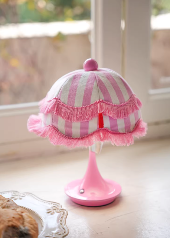 Tassel Parasol Style Bedside Table Lamp Rechargeable Ambient Night Light