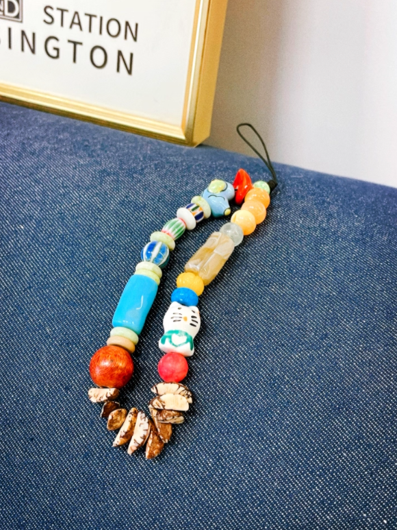 Colorful Ceramic Beaded Phone Lanyard Cute Designer Phone Strap