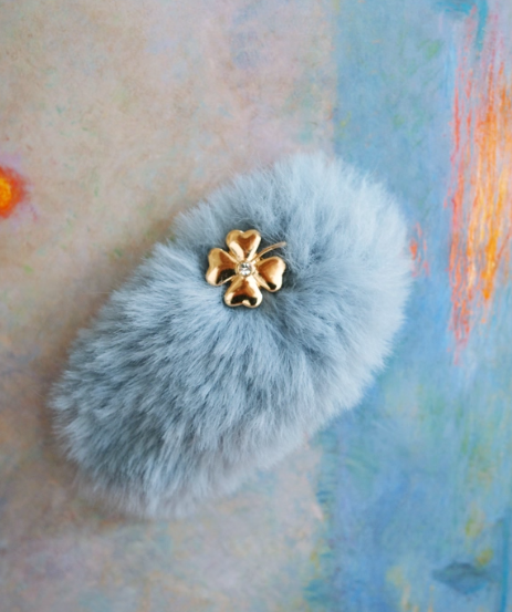 Lucky Four Leaf Clover Hair Clip Cute Side Bang BB Clip