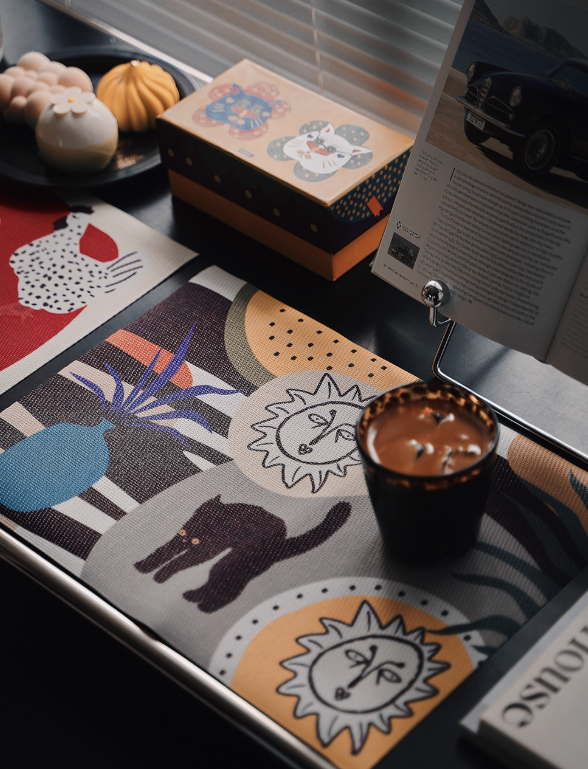 Rolling Sun Minimalist Anti Slip Dining Table Placemat