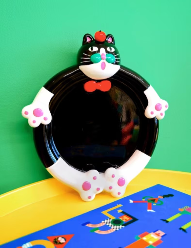 Round Chubby Catchall Tray Desk Organizer Key Storage Entryway Decor