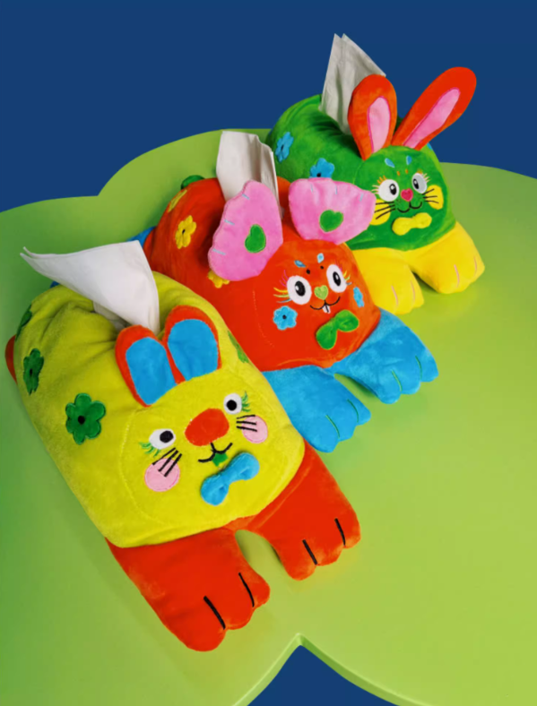 Floppy Bunny Plush Tissue Box Original Soft Home Paper Holder